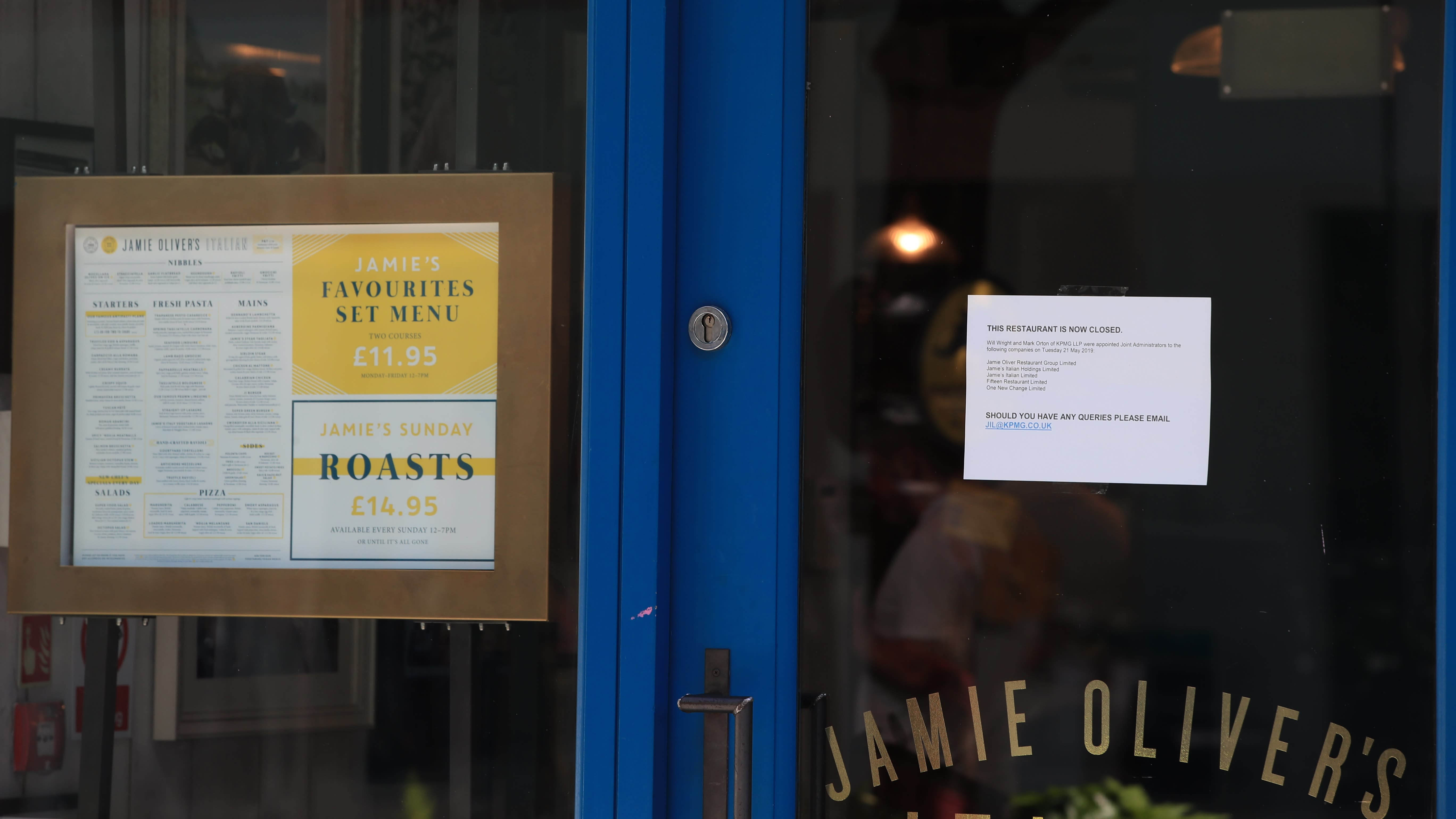 Which Jamie Oliver restaurants are closing?
