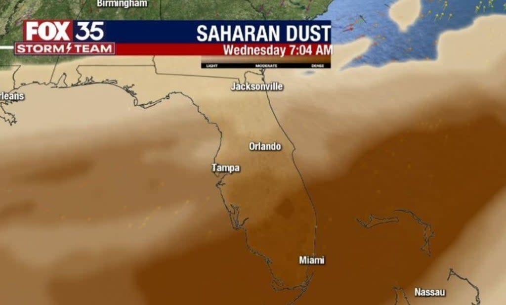 Florida skies to turn orange as dust storm travels over from Sahara