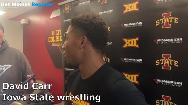 Iowa State wrestler David Carr likes the energy and intensity in the Cy-Hawk rivalry