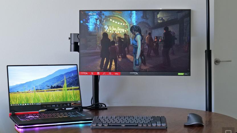 Unlike a lot of other monitors in this price range, HyperX's new Armada 25 comes with an included ergonomic arm and skips the traditional monitor stand. 