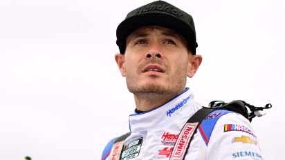 Getty Images - KANSAS CITY, KANSAS - MAY 04: Kyle Larson, driver of the #5 HendrickCars.com Chevrolet, looks on during qualifying for the NASCAR Cup Series AdventHealth 400 at Kansas Speedway on May 04, 2024 in Kansas City, Kansas. (Photo by Logan Riely/Getty Images)