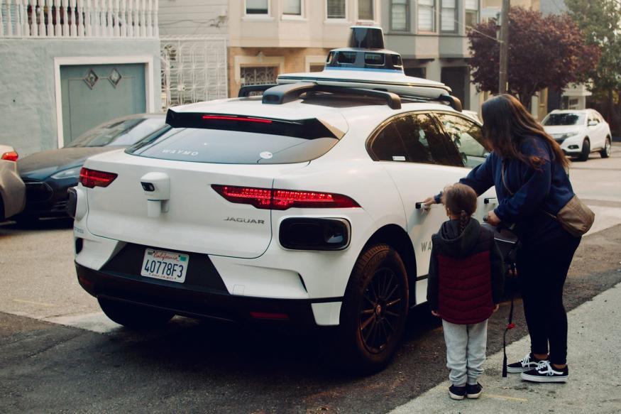 Waymo One Jaguar I-Pace offering service in San Francisco