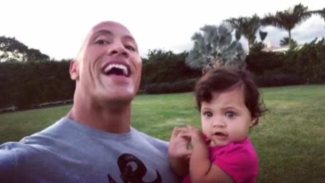 Dwayne Johnson Sings to Daughter Jasmine on Her First Birthday