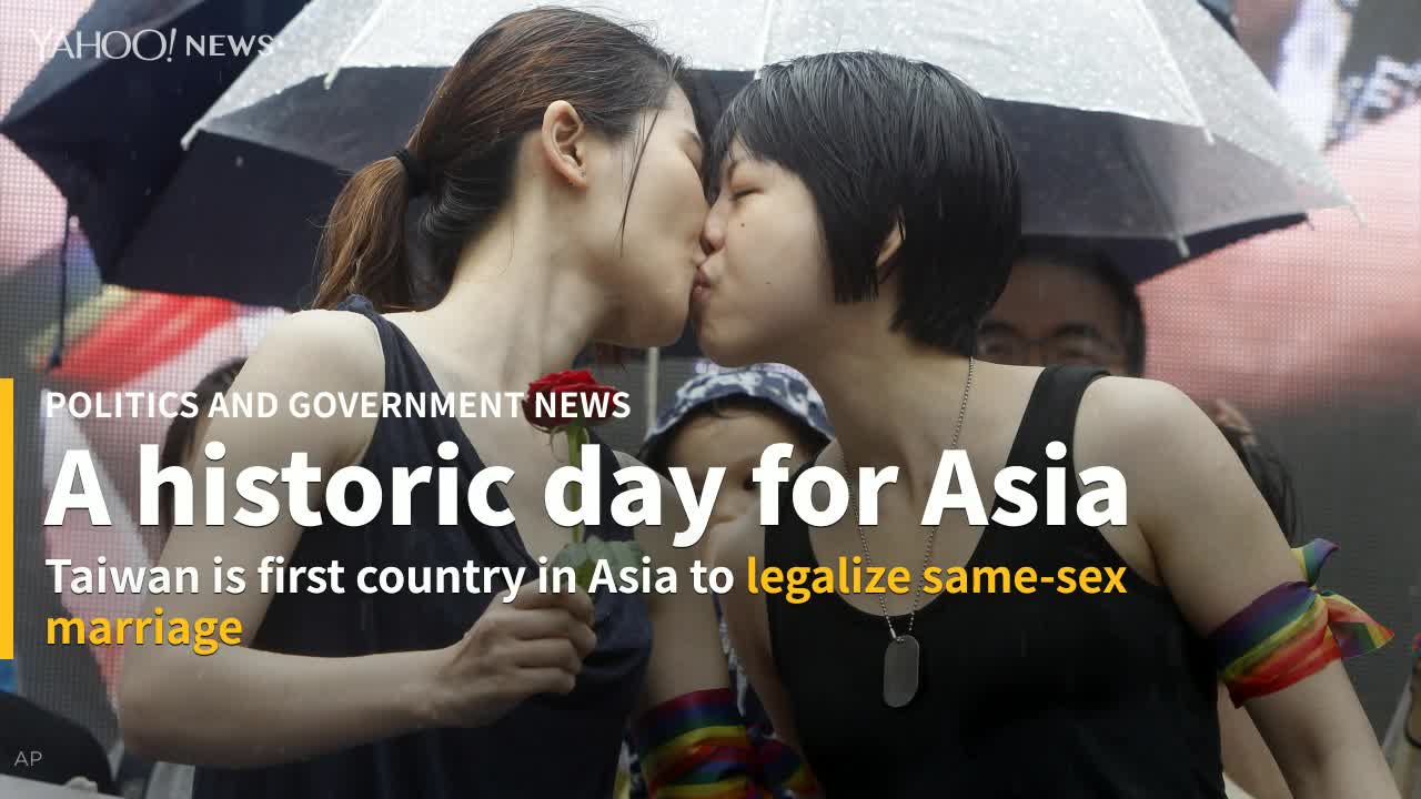 Taiwan becomes first country in Asia to legalize same-sex marriage Video