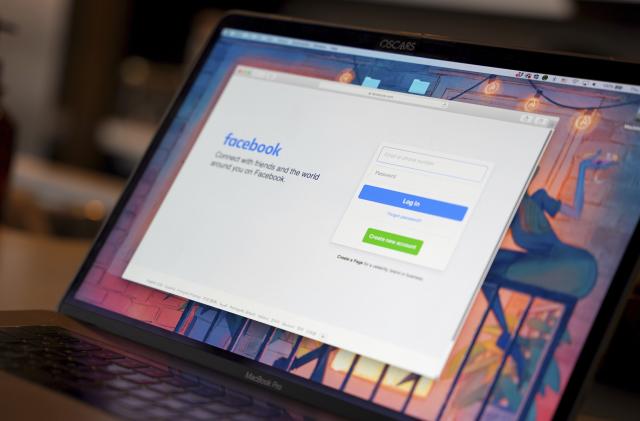 A Facebook login page appears on a computer in Glendale, Calif. on Feb. 3, 2022. Harold Li of the encryption service ExpressVPN says nearly 8 in 10 Americans who are in a relationship share passwords across nearly every digital platform. (AP Photo/Paula Munoz)