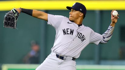 Getty Images - HOUSTON, TX - MARCH 28:  Juan Soto #22 of the New York Yankees warms-up in the outfield during the game between the New York Yankees and the Houston Astros at Minute Maid Park on Thursday, March 28, 2024 in Houston, Texas. (Photo by Michael Starghill/MLB Photos via Getty Images)