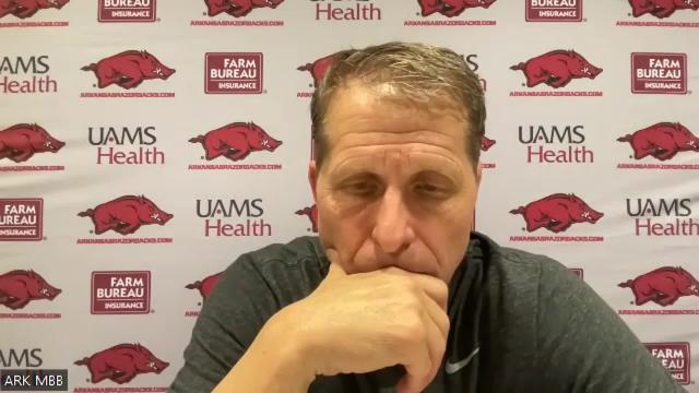 WATCH: Arkansas basketball coach Eric Musselman breaks down road loss to Missouri