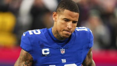 Getty Images - EAST RUTHERFORD, NJ - JANUARY 07: Darren Waller #12 of the New York Giants runs out of the tunnel prior to an NFL football game against the Philadelphia Eagles at MetLife Stadium on January 7, 2024 in East Rutherford, New Jersey. (Photo by Cooper Neill/Getty Images)