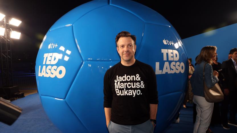 WEST HOLLYWOOD, CALIFORNIA - JULY 15: Jason Sudeikis attends Apple's "Ted Lasso" season two premiere at Pacific Design Center on July 15, 2021 in West Hollywood, California. (Photo by Kevin Winter/Getty Images)