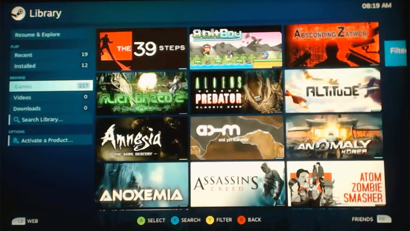 steam on playstation 4