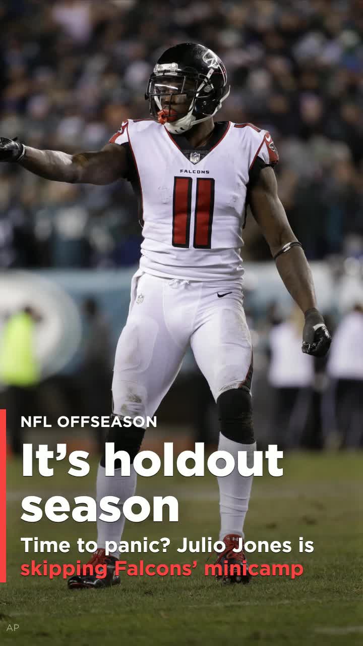 Falcons players shrug off Julio Jones missing minicamp