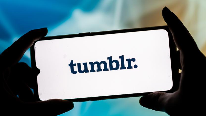 POLAND - 2021/09/23: In this photo illustration, a Tumblr logo seen displayed on a smartphone. (Photo Illustration by Mateusz Slodkowski/SOPA Images/LightRocket via Getty Images)