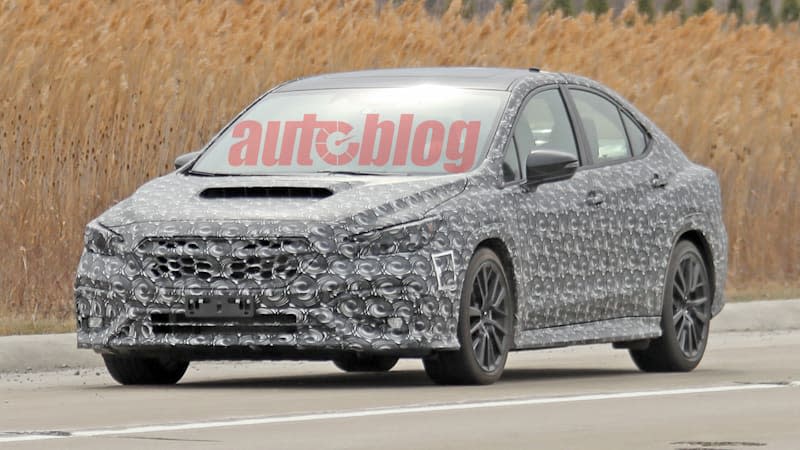 Next Generation Subaru Wrx In Thin Camouflage Appears In Spy Photos