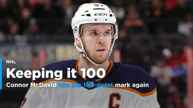 Connor McDavid hits the 100-point mark again (Video)