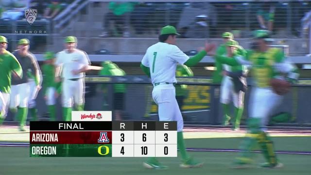 Oregon baseball claims series over Arizona in back-and-forth affair