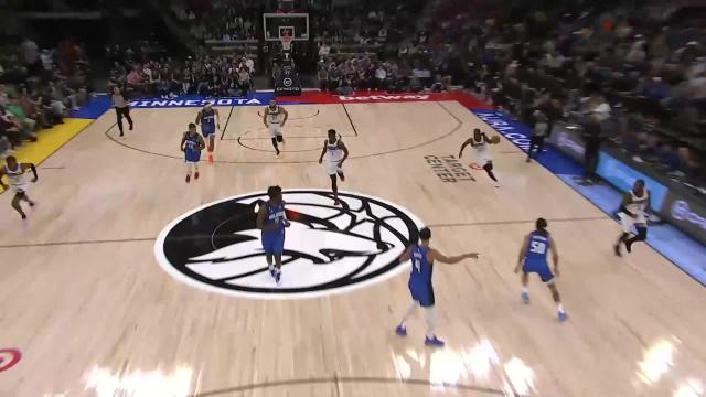 Jaden McDaniels with an and one vs the Orlando Magic