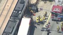 Bus and train crash in Los Angeles injures dozens