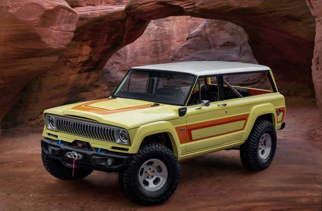 1978 Jeep Cherokee mashed up with the Wrangler.