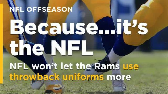 The NFL still won't allow the Rams to wear their throwback uniforms more often