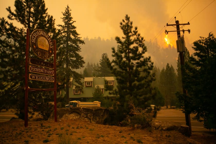 The Caldor fire is moving in on Strawberry. Can its historic lodge be saved?