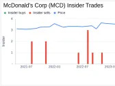 McDonald's Corp (MCD) President of McDonald's USA, Joseph Erlinger, Sells Company Shares