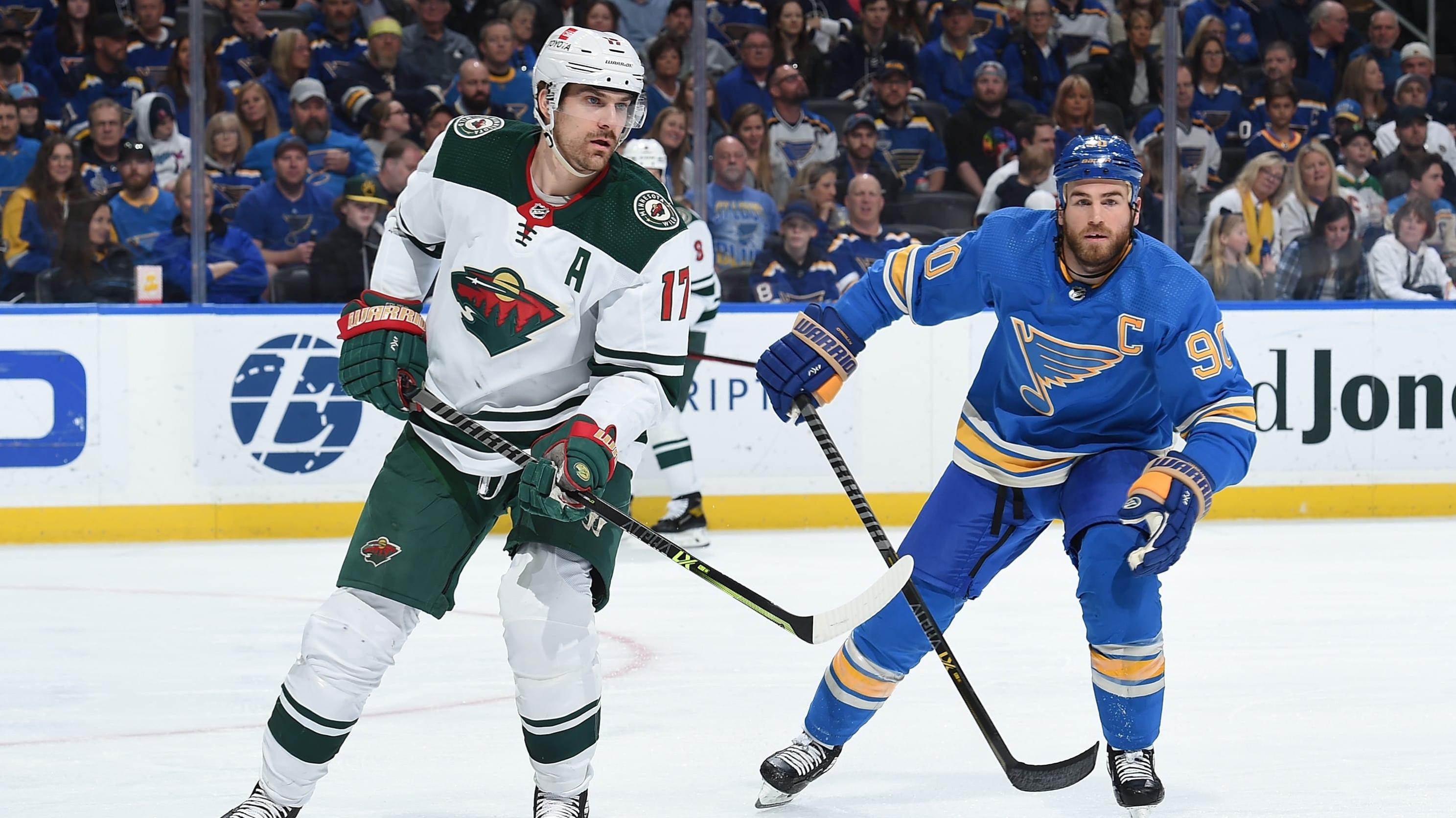 Report: NHL to review Spurgeon's dirty cross-check in Wild-Blues Game 1