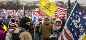 Protesters on the National Mall on Jan. 6. (Jason Andrew/The New York Times)
