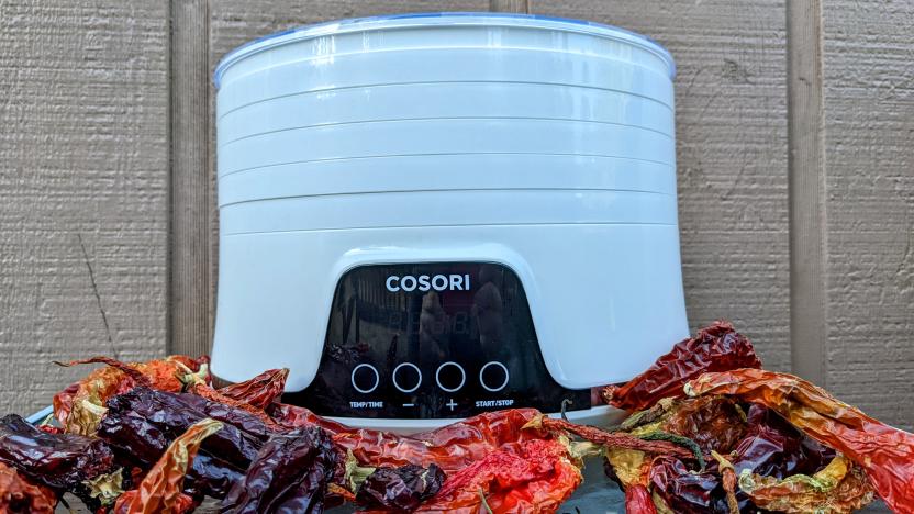 Cosori 0165 Food Dehydrator on a bed of hatch chili