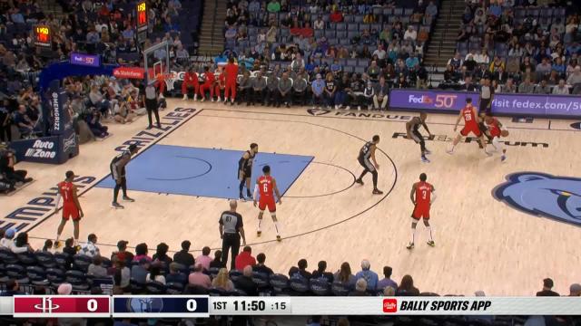 Kenyon Martin Jr. with a first basket of the game vs the Memphis Grizzlies