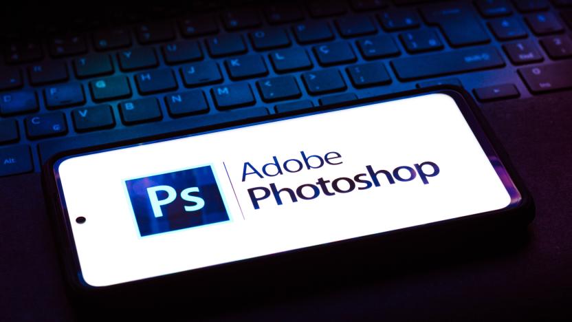 BRAZIL - 2021/10/12: In this photo illustration the Adobe Photoshop logo seen displayed on a smartphone on the background of a pc keyboard. (Photo Illustration by Rafael Henrique/SOPA Images/LightRocket via Getty Images)