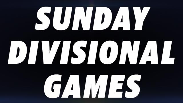 Sunday  Divisional Games