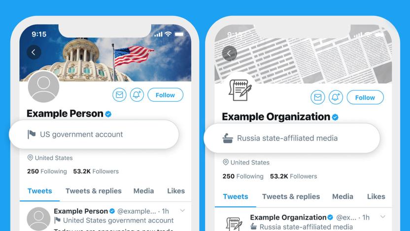 Twitter will now label official government accounts.