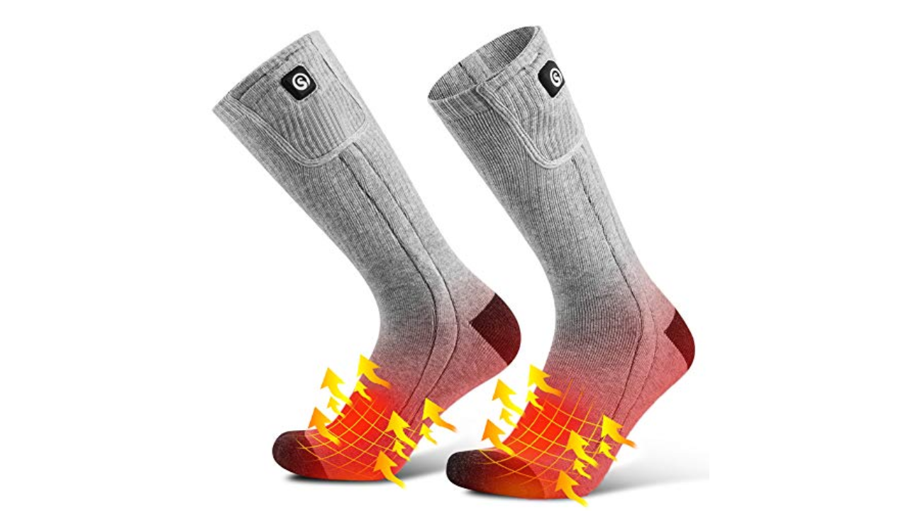 DSG Women's Heated Socks 5V Heather Black L-XL (2024) 