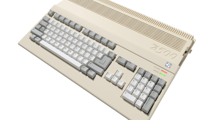 The Retro Games THEA500 Mini, a mini version of the Amiga 500.