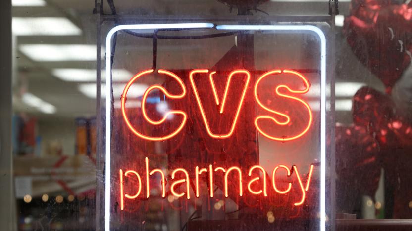 Signage is seen outside of a CVS pharmacy store in Manhattan, New York, U.S., November 15, 2021. REUTERS/Andrew Kelly