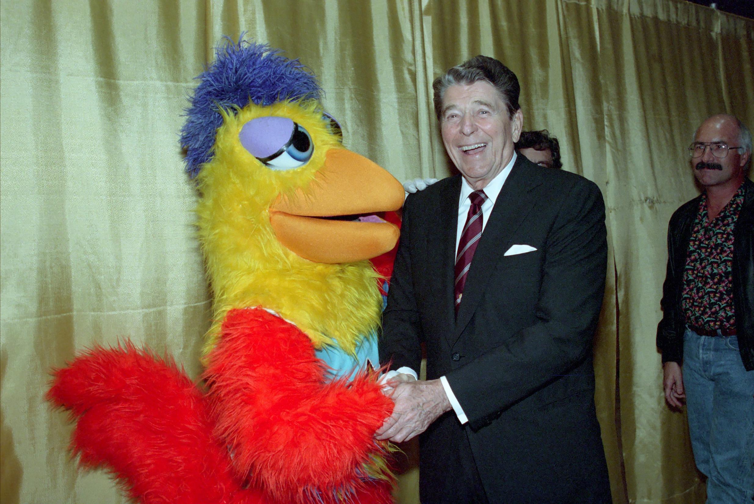 Reagan meeting the San Diego Chicken