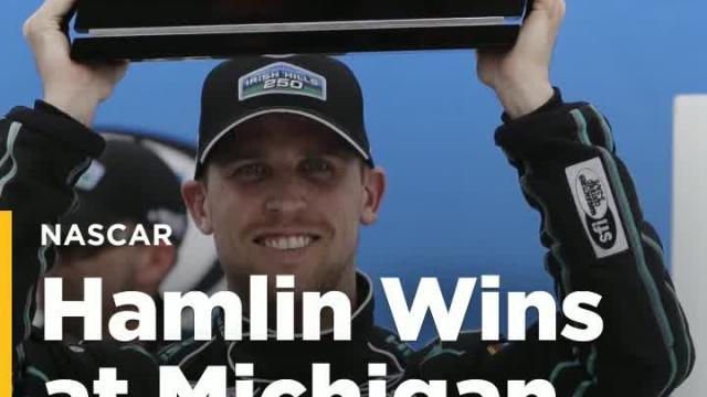 Hamlin edges Byron in thrilling Xfinity finish at Michigan