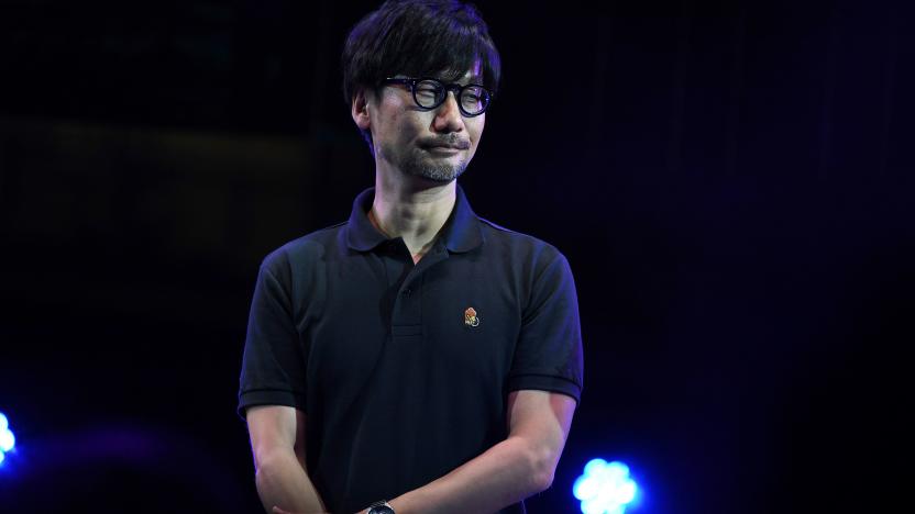 Japanese video game designer, writer, director and producer Hideo Kojima speaks on stage to present his new video game "Death Stranding" during the Tokyo Game Show in Makuhari, Chiba Prefecture on September 12, 2019. (Photo by CHARLY TRIBALLEAU / AFP)        (Photo credit should read CHARLY TRIBALLEAU/AFP via Getty Images)