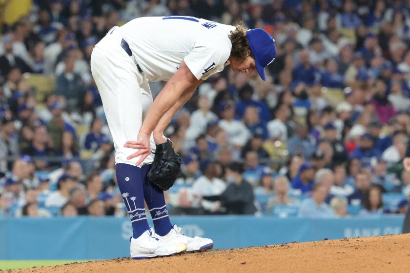 Plaschke: With Tyler Glasnow injury, the Dodgers' annual meltdown begins early