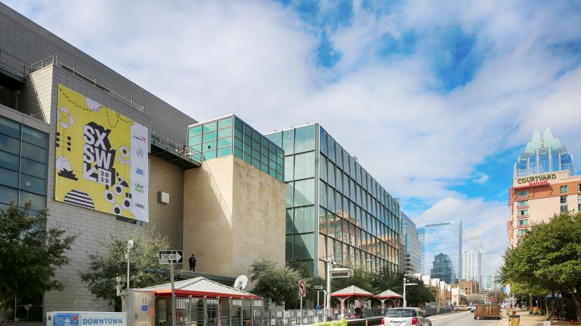 AUSTIN, TEXAS - MARCH 7, 2019: SXSW South by Southwest Annual music, film, and interactive conference and festival. Capitol metro rail station at Austin Convention Center at 4th street during the SXSW, downtown.