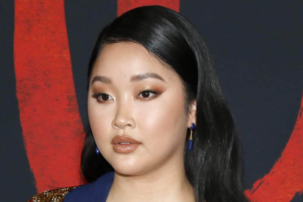 Lana Condor Takes Italy in Red Polka-Dot Mini Dress and Purple Bow-Topped Flats