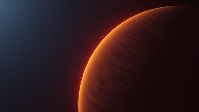 Artist's depiction of hot exoplanet WASP-189b