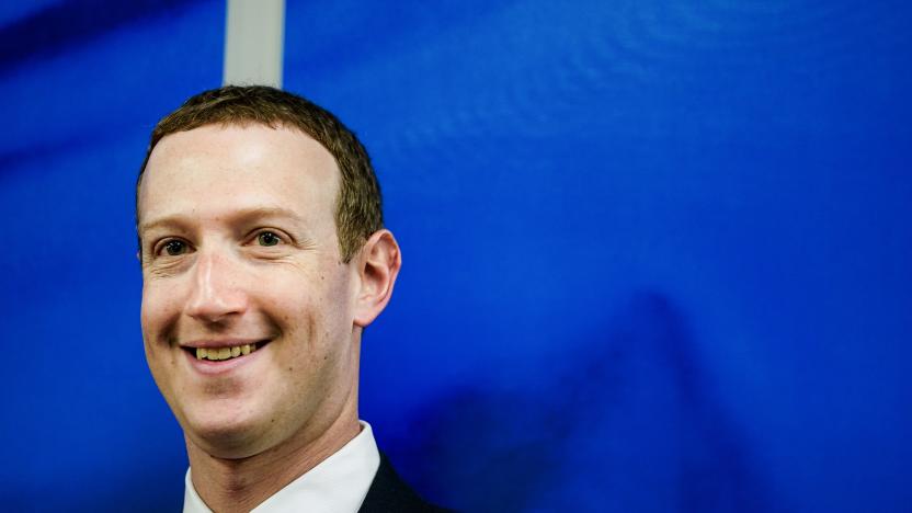 Founder and CEO of US online social media and social networking service Facebook Mark Zuckerberg reacts upon his arrival for a meeting with European Commission vice-president in charge for Values and Transparency, in Brussels, on February 17, 2020. (Photo by Kenzo TRIBOUILLARD / AFP) (Photo by KENZO TRIBOUILLARD/AFP via Getty Images)