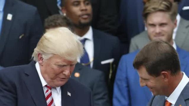 Clemson honored by President Trump at the White House (Video)