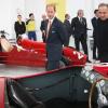 Il principe Edoardo d'Inghilterra in visita al museo Enzo Ferrari