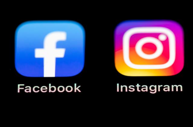 KIRCHHEIM UNTER TECK, GERMANY - MARCH 09: (BILD ZEITUNG OUT) In this photo illustration, The Facebook and Instagram logos on the screen of an iPhone on March 09, 2021 in Kirchheim unter Teck, Germany. (Photo by Tom Weller/DeFodi Images via Getty Images)