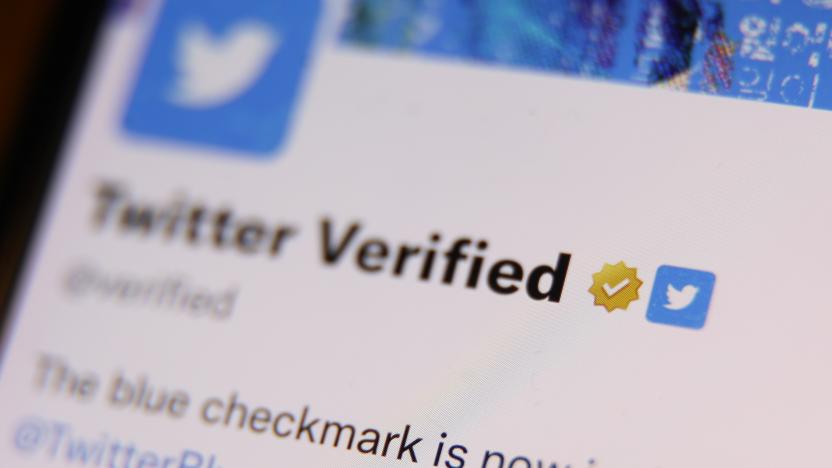 The gold checkmark on Twitter Verified account on Twitter is seen displayed on a phone screen in this illustration photo taken in Krakow, Poland on February 14, 2023 (Photo by Jakub Porzycki/NurPhoto via Getty Images)