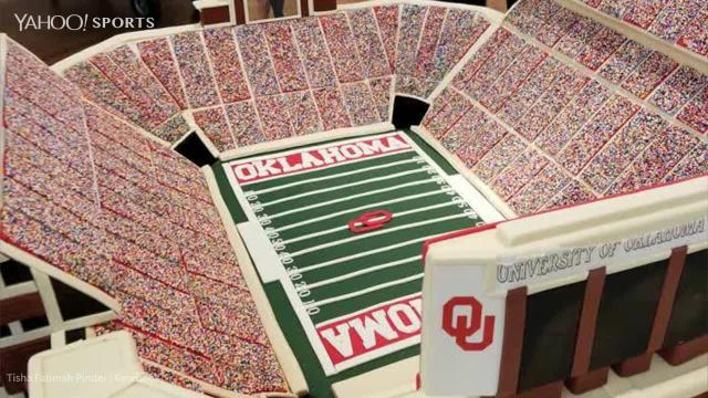Incredible Oklahoma Stadium replica cake