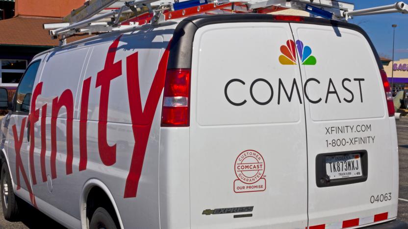 Comcast xfinity van.