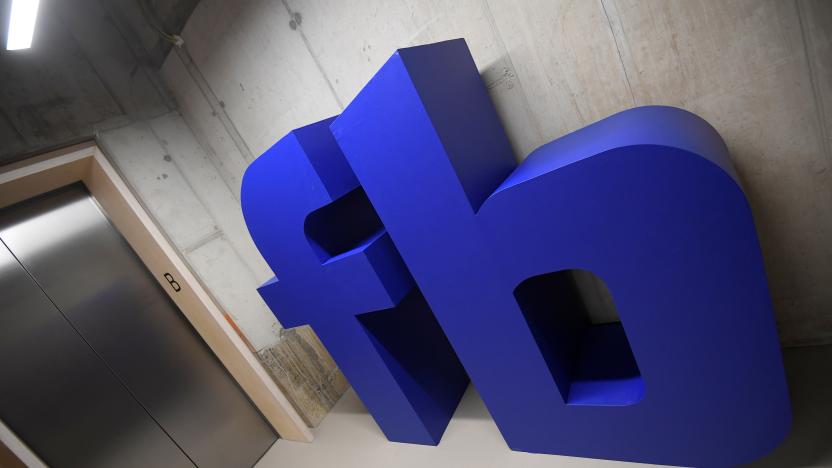 A giant logo is seen at Facebook's headquarters in London, Britain, December 4, 2017. REUTERS/Toby Melville